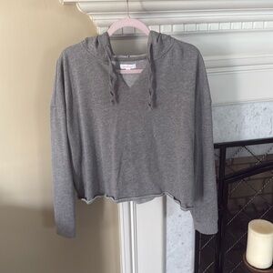 Colsie L cropped hoodie in Gray